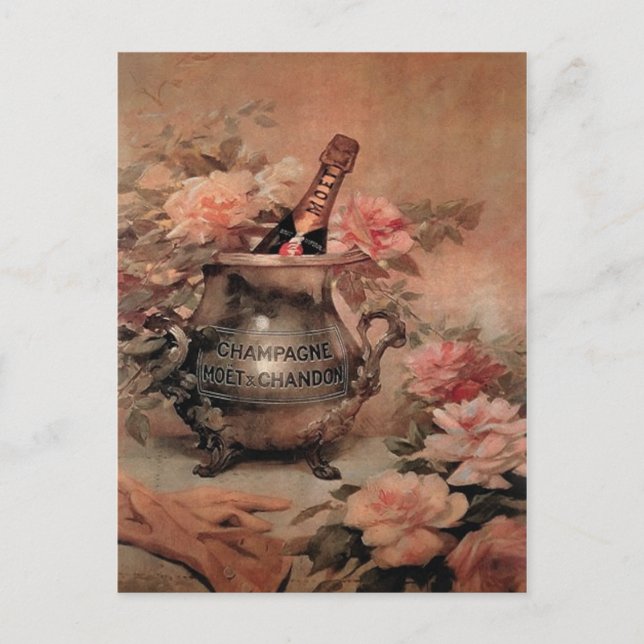 Champagne and Roses Postcard (Front)