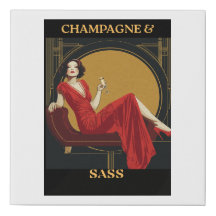 Champagne And Sass Canvas Print