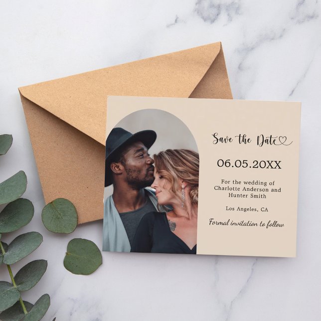 Champagne arch photo wedding Save the Date Flyer (Creator Uploaded)