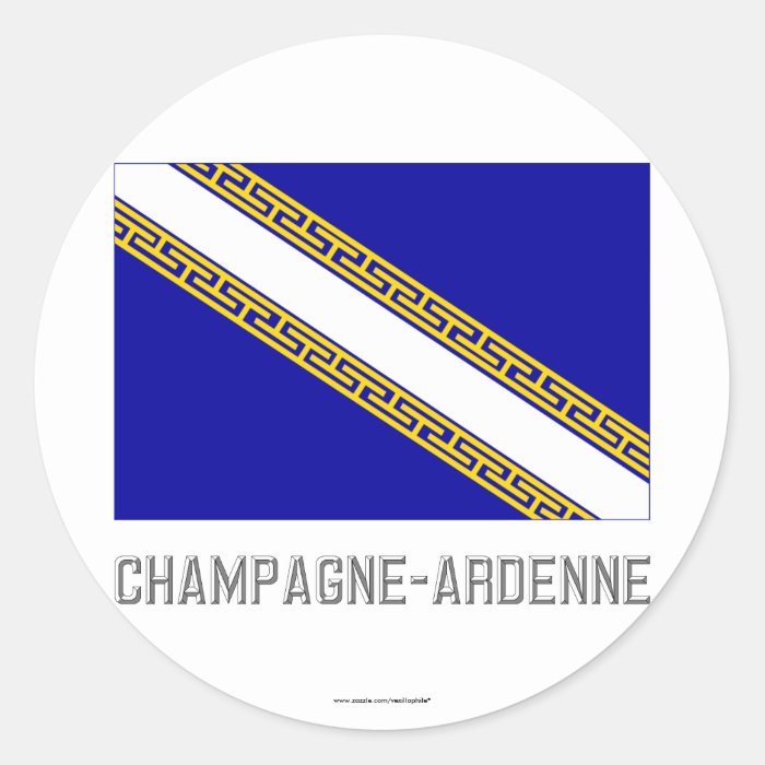 Champagne Ardenne flag with name Stickers