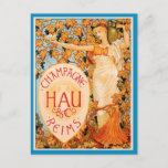 Champagne Art Nouveau Poster Art Postcard