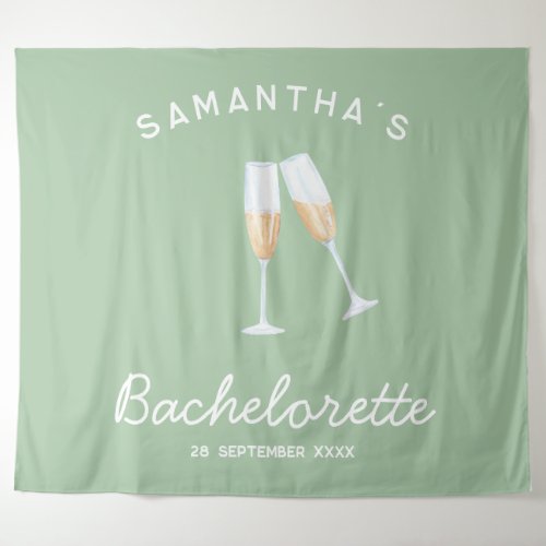 Champagne Bachelorette Party Backdrop Boho Fun