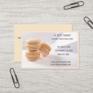 Champagne Bakery Baker Pastry Chef Vanilla Macaron Business Card