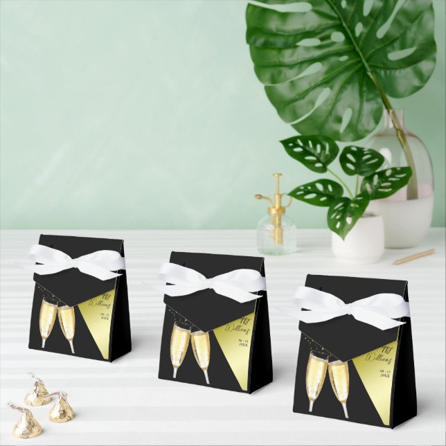 Champagne & Balloons 40th Birthday Favor Boxes (Multiple)