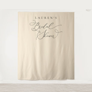 Champagne Beige Bridal Shower Photo Backdrop