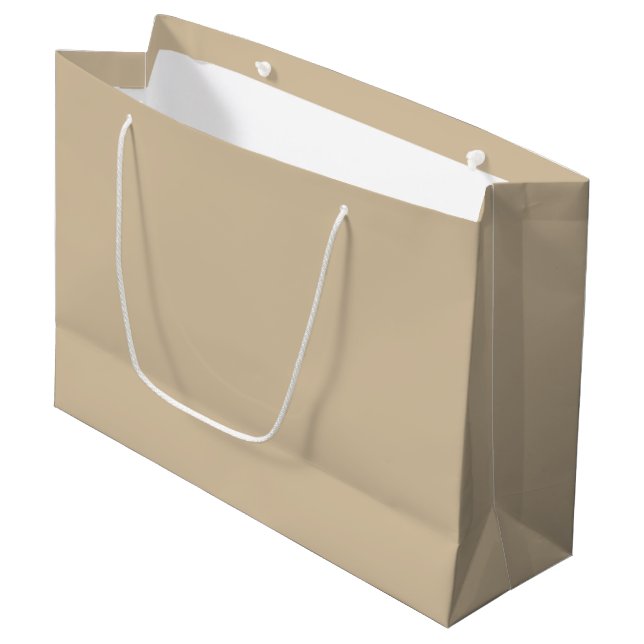Champagne Beige  Large Gift Bag (Front Angled)
