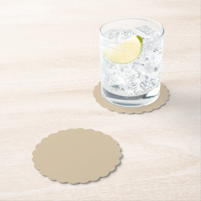 Champagne Beige  Paper Coaster (Insitu)