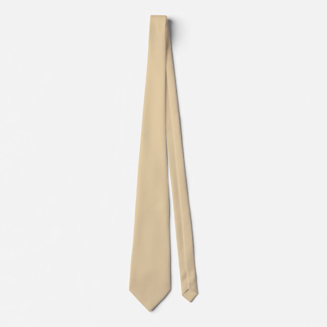 Champagne Beige Solid Color Neck Tie (Front)