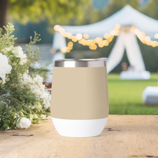 Champagne Beige  Thermal Wine Tumbler (Wedding)