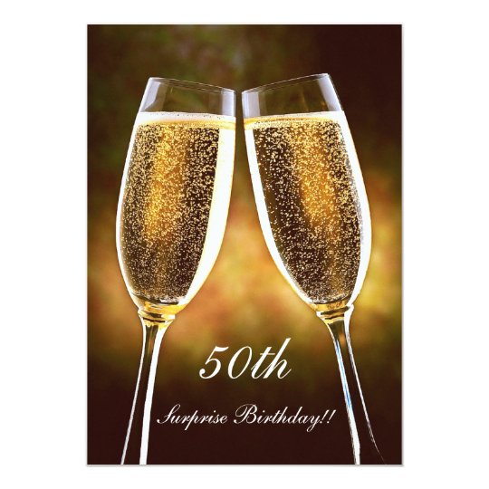 Champagne Birthday Invitation