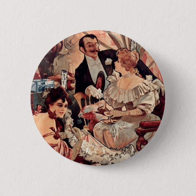 Champagne Biscuits 1896 Button (Front)