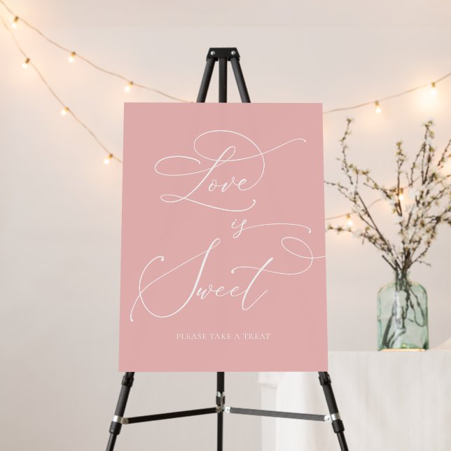 Champagne Blush Bridal Shower Love is Sweet Foam Board (In Situ (Stand))