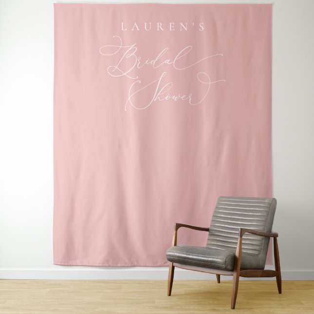 Champagne Blush Bridal Shower Photo Backdrop (In Situ)