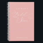 Champagne Blush Modern Bridal Shower Gift List Not Notebook<br><div class="desc">Celebrate and create your perfect Bridal Shower with this champagne blush modern minimalist bridal shower gift list notebook. The Bridal Shower Gift List Notebook has a classic font paired with elegant calligraphy. You can personalize by modifying the bride's name and date and adding artwork or changing the colors to match...</div>
