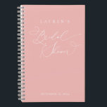 Champagne Blush Modern Bridal Shower Gift List Not Notebook<br><div class="desc">Celebrate and create your perfect Bridal Shower with this champagne blush modern minimalist bridal shower gift list notebook. The Bridal Shower Gift List Notebook has a classic font paired with elegant calligraphy. You can personalize by modifying the bride's name and date and adding artwork or changing the colors to match...</div>