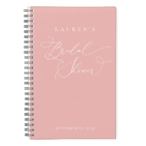 Champagne Blush Modern Bridal Shower Gift List Not Notebook