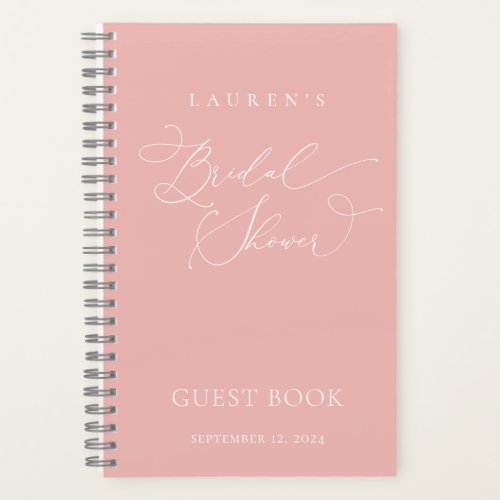 Champagne Blush Modern Bridal Shower Guest Book