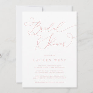 Champagne Blush Modern Bridal Shower Invitation