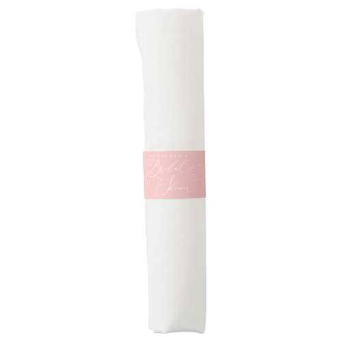 Champagne Blush Modern Bridal Shower Napkin Bands