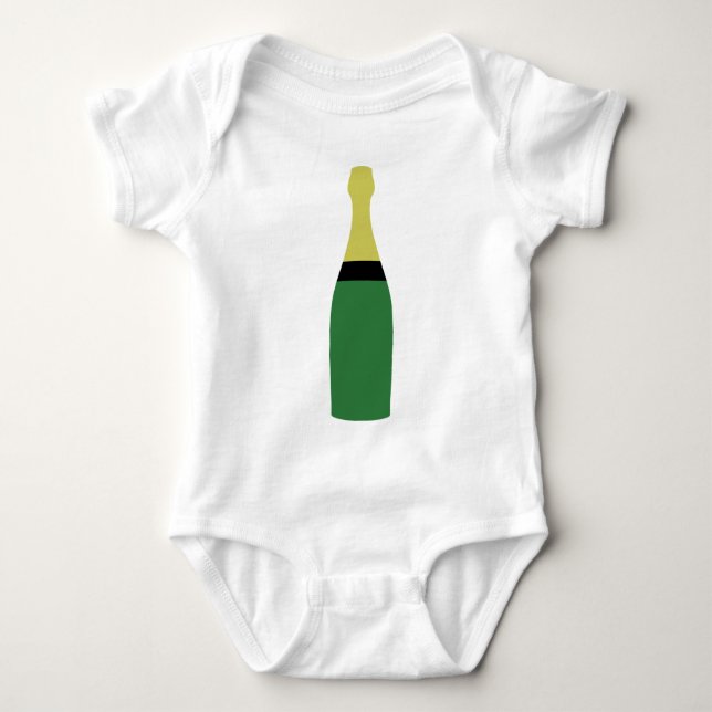 champagne bottle baby bodysuit (Front)