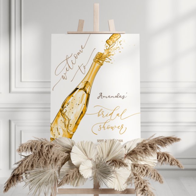 Champagne Bottle Bridal Shower Welcome Sign (Creator Uploaded)