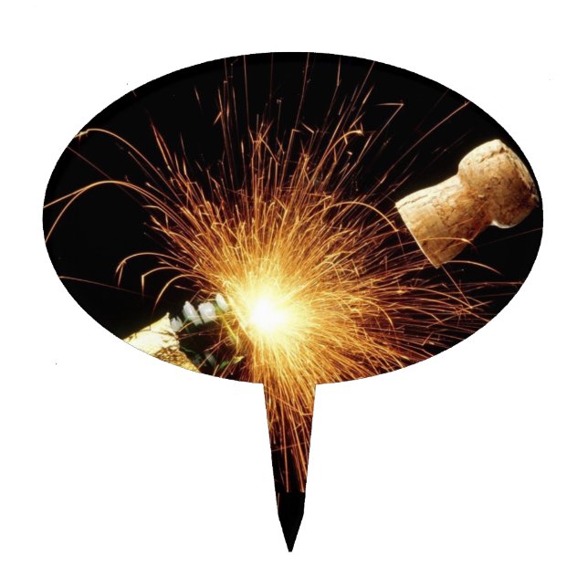 champagne bottle cake topper (Front)