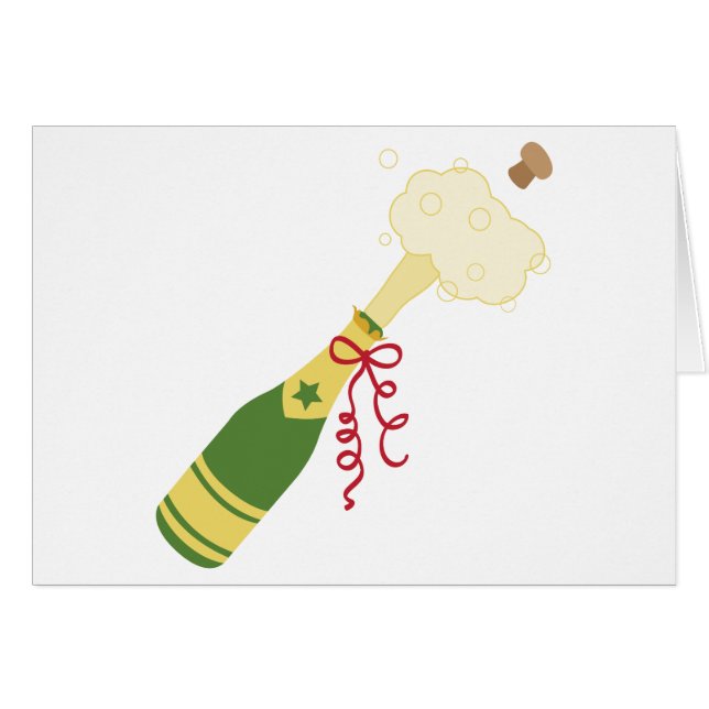 Champagne Bottle Cards (Front Horizontal)