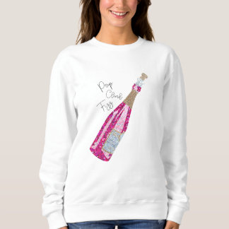 Champagne Bottle Holiday Spirit Sweatshirt Design