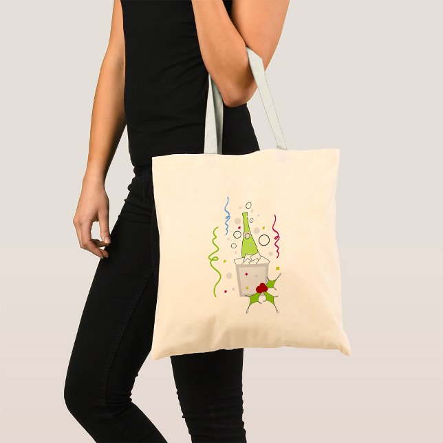 Champagne Bottle Ice Bucket Celebration Tote Bag (Creator Uploaded)