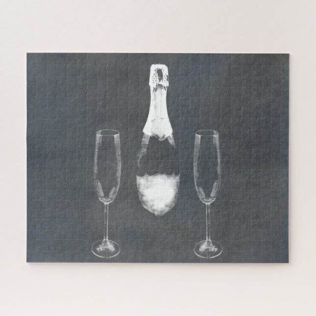 Champagne Bottle Jigsaw Puzzle (Horizontal)
