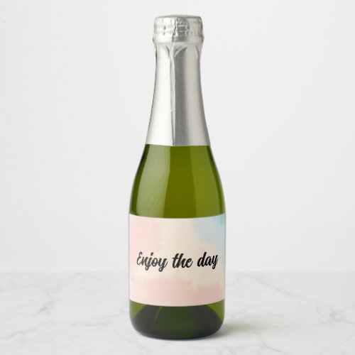 champagne bottle label enjoy the day label