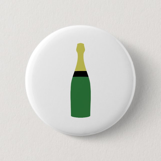 champagne bottle pinback button (Front)