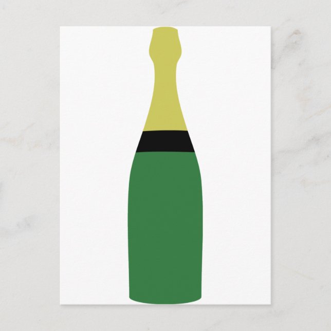 champagne bottle postcard (Front)