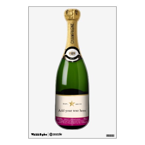 Champagne Bottle Wall Sticker