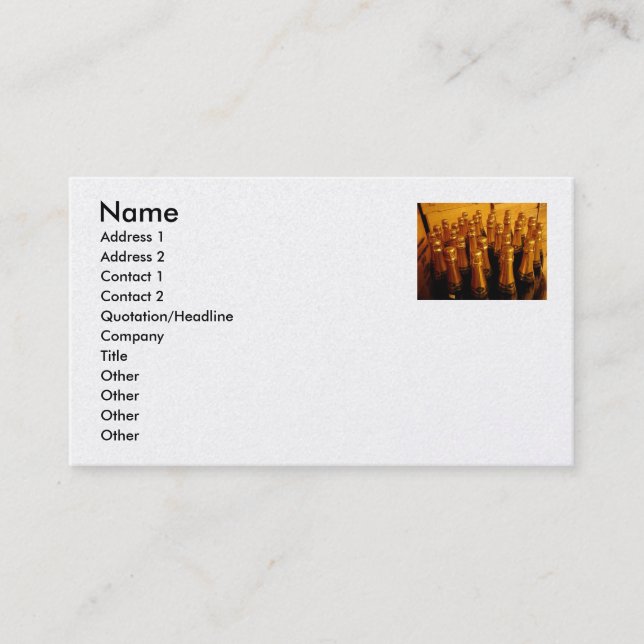 Champagne Bottles Business Card (Front)