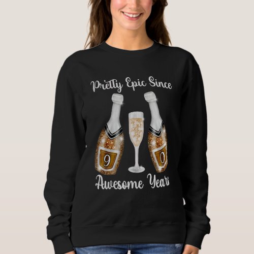 Champagne Bottles For 90 Years Old Women And 90th  Sweatshirt