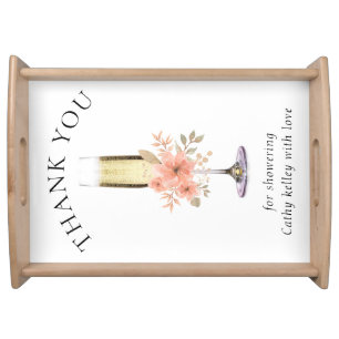 Champagne Bridal Shower Brunch and Bubbly Serving Tray