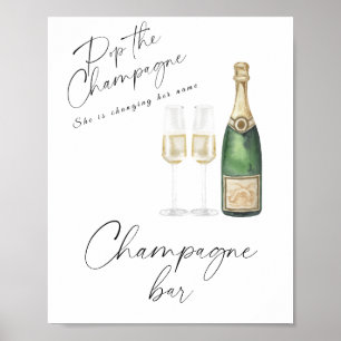 Champagne bridal shower - Champagne bar Poster