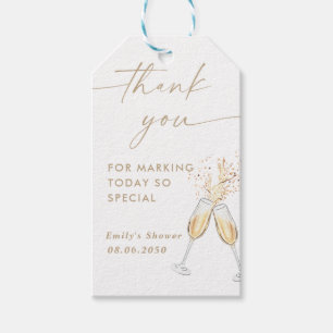 Champagne Bridal Shower Gift Tag
