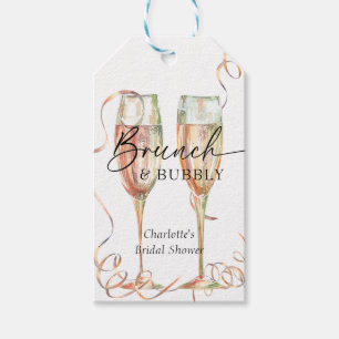 Champagne Bridal Shower Gift Tags