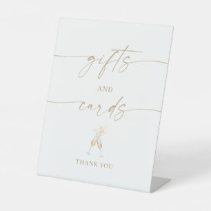 Champagne Bridal Shower Gifts And Cards Sign