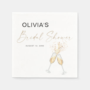 Champagne Bridal Shower Napkins