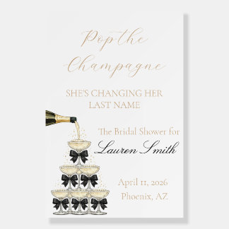 Champagne Bridal Shower Welcome Sign