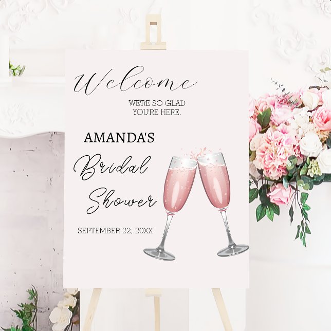 Champagne Bridal Shower Welcome Sign Foam Board (Creator Uploaded)