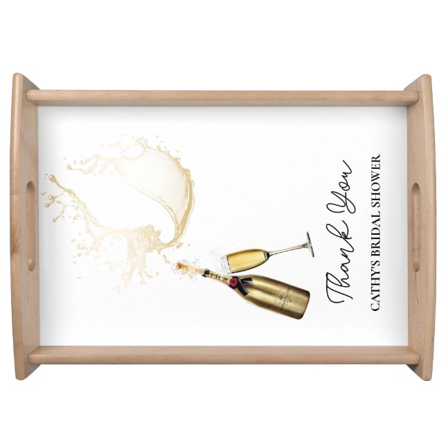 Champagne Brunch and Bubbly Bridal Shower Serving Tray (Front)