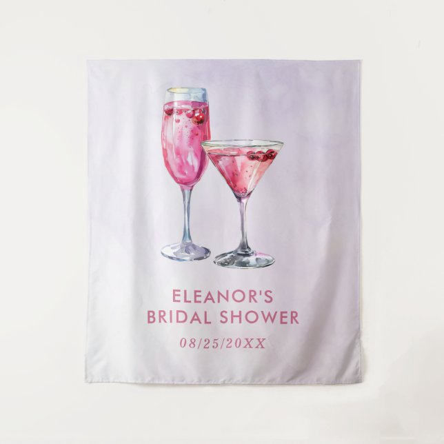 Champagne Brunch and Bubbly Bridal Shower Tapestry (Front)