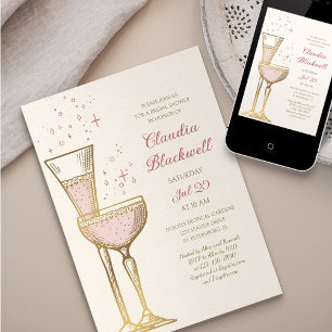 Champagne Brunch Bridal Shower Invitation
