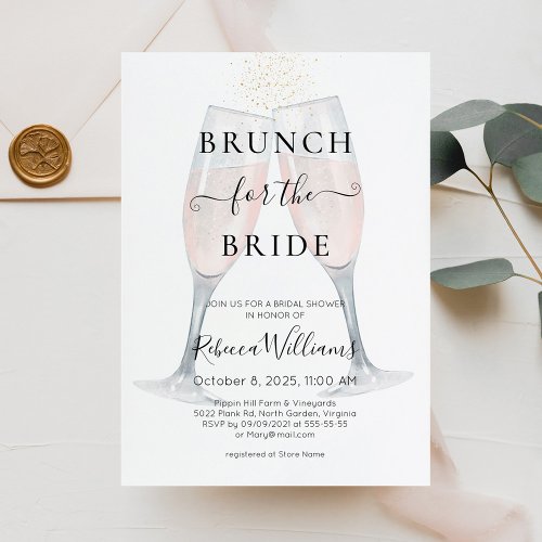 Champagne Brunch for the Bride Bridal Shower Invitation