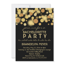 Champagne Bubbles Bachelorette Party Invitations