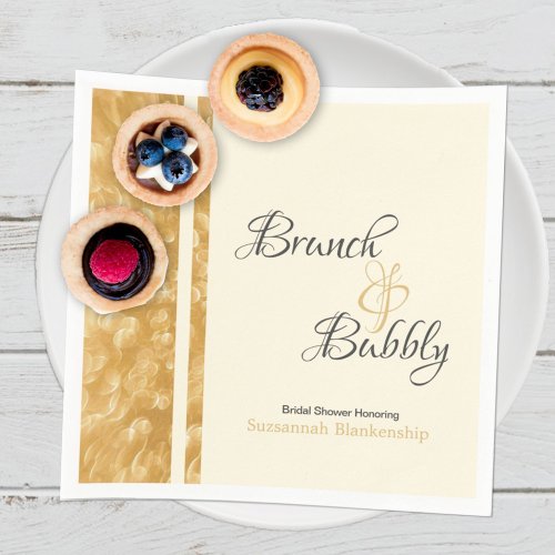 Champagne Bubbles Brunch Bubbly Bridal Shower Napkins